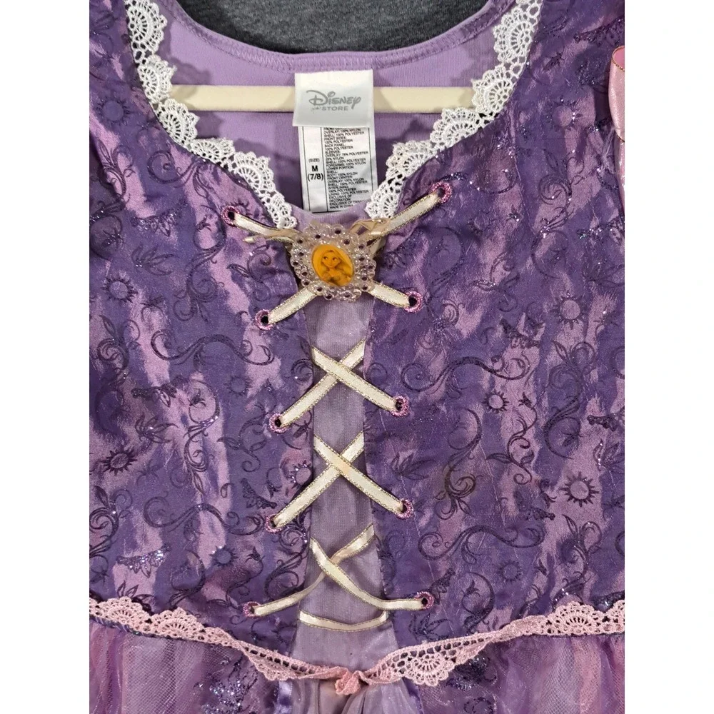 Disney Rapunzel Costume Dress Lot 2 Tangled Princess Purple Pink Kids Size M 7/8